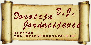 Doroteja Jordačijević vizit kartica